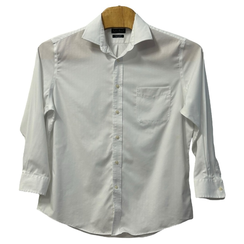 Lauren Ralph‎ Lauren Men’s White Long Sleeve Button Down Dress Shirt  Sz XL